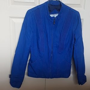 Cleo Cobalt Blue Faux Leather Jacket